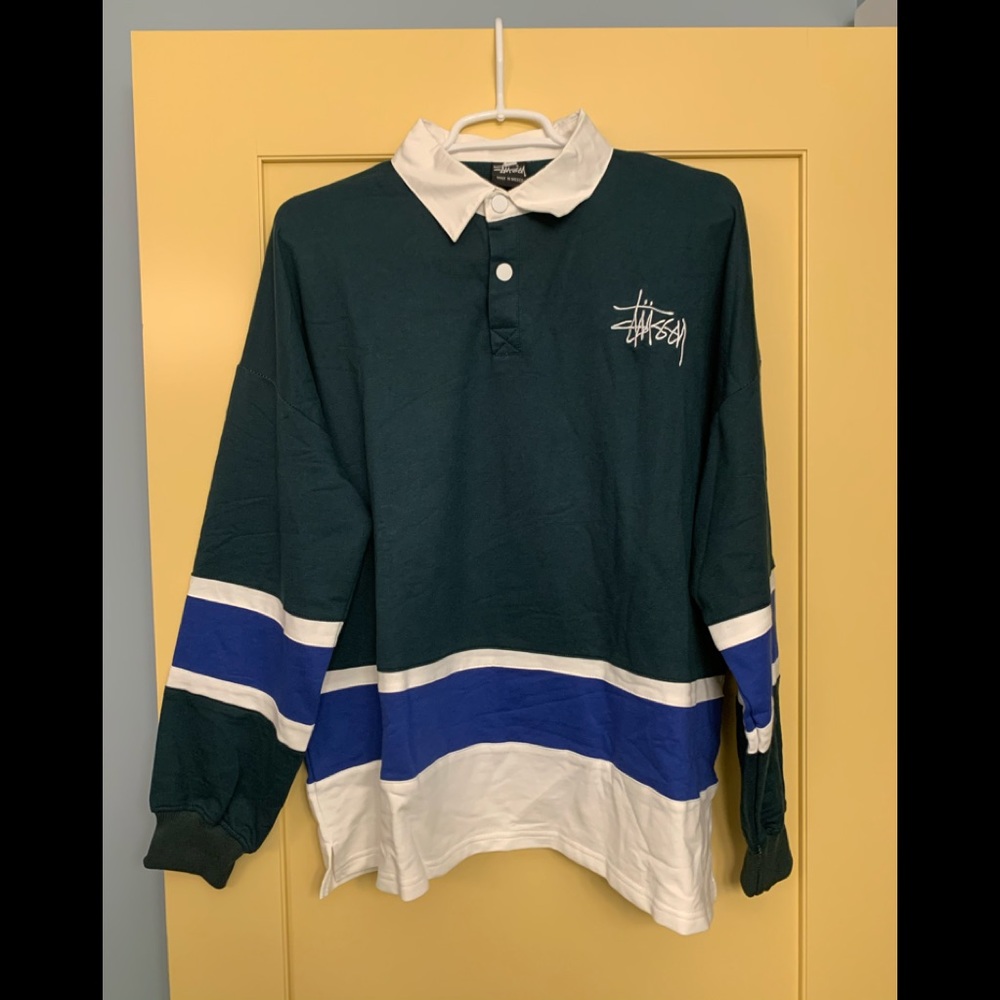 Stussy Longsleeve Button-up Polo Tee